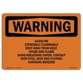 Signmission OSHA Gasoline Extremely Flammable Keep Away From 10in X 7in Rigid Plastic, 7" W, 10" L, Landscape OS-WS-P-710-L-12155